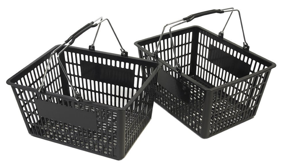 NEW Shopping Basket Set set of 2 black