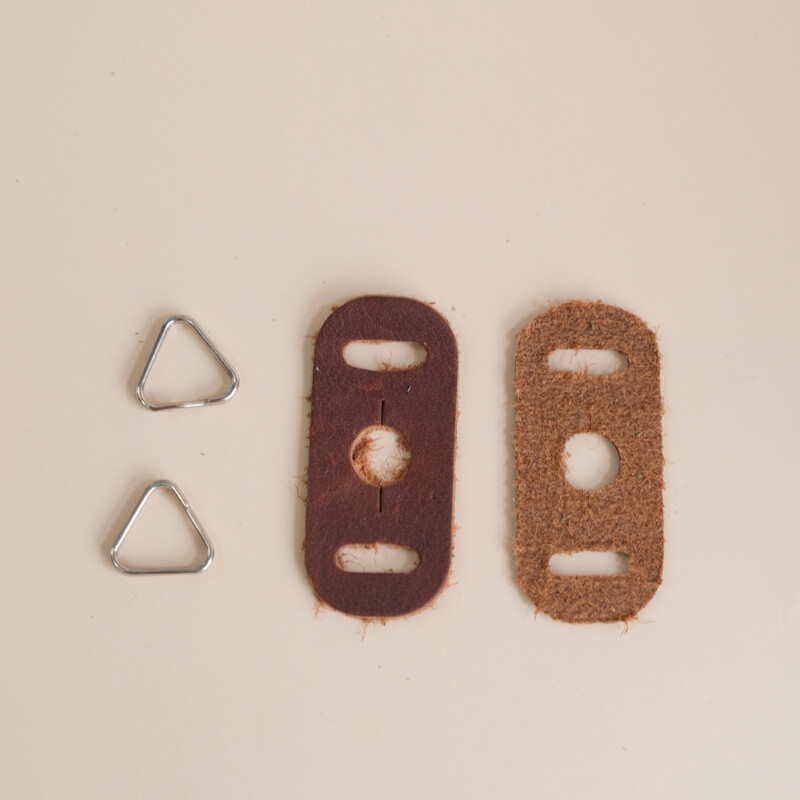 Handmade Cowhide Protector Cover Pad Lug Camera Straps Triangle Split Ring Hook