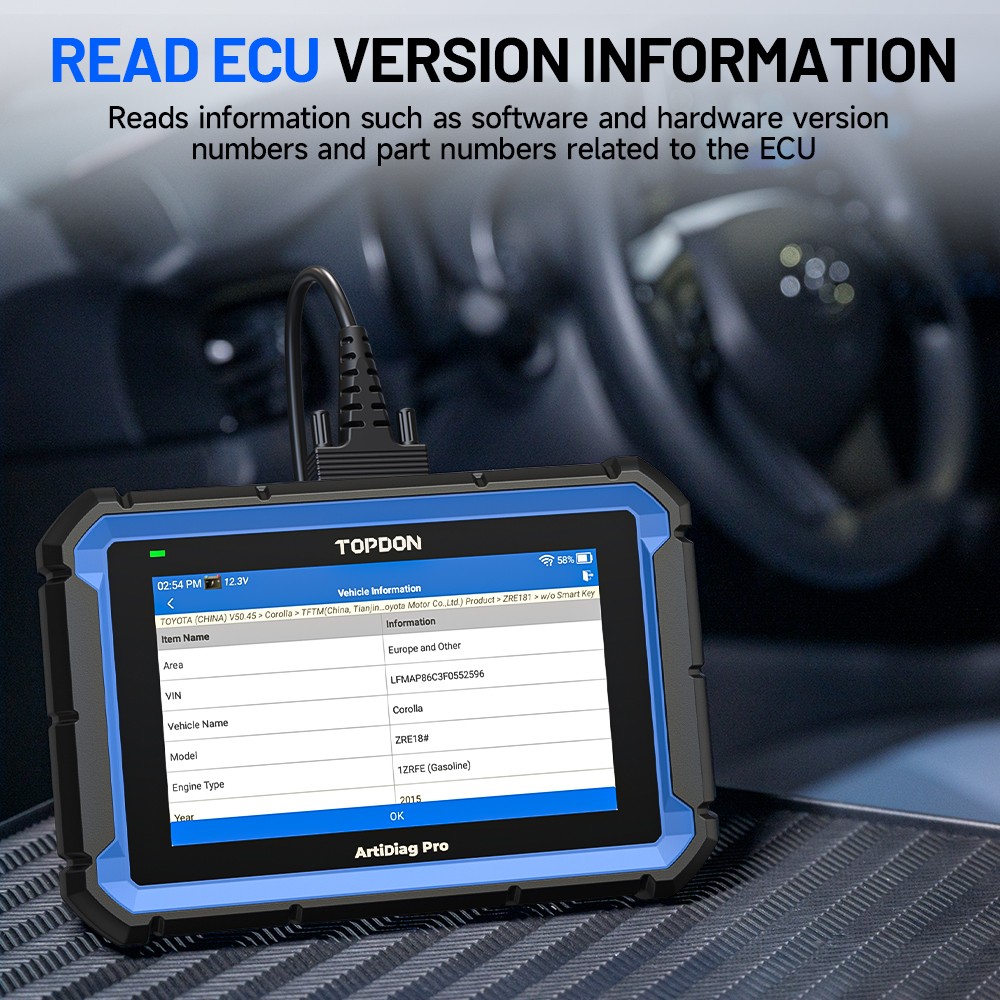 2026 TOPDON AD PRO Full System ECU Coding Bi-Directional Control Scanner for Car