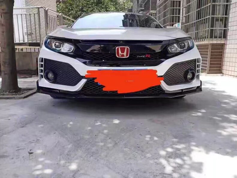 Red H Emblem Front Rear Steering Badge 3PC Fit For 2016-21 CIVIC HATCHBACK