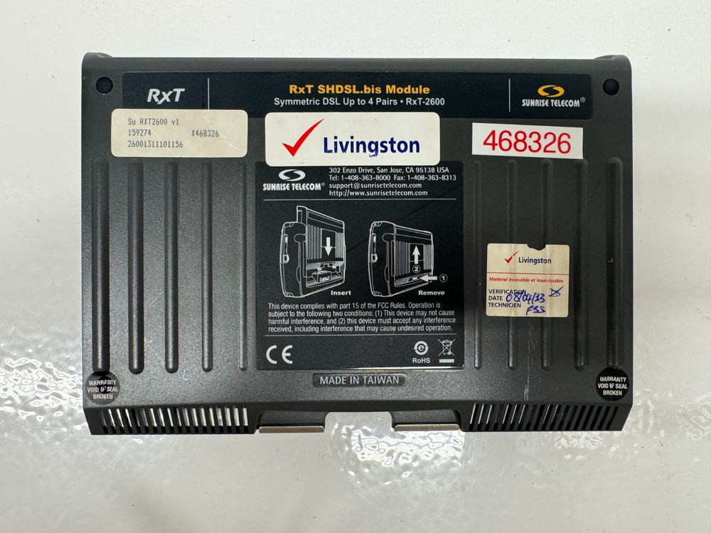 Sunrise Telecom RXT-2600A Module – Untested / As-Is