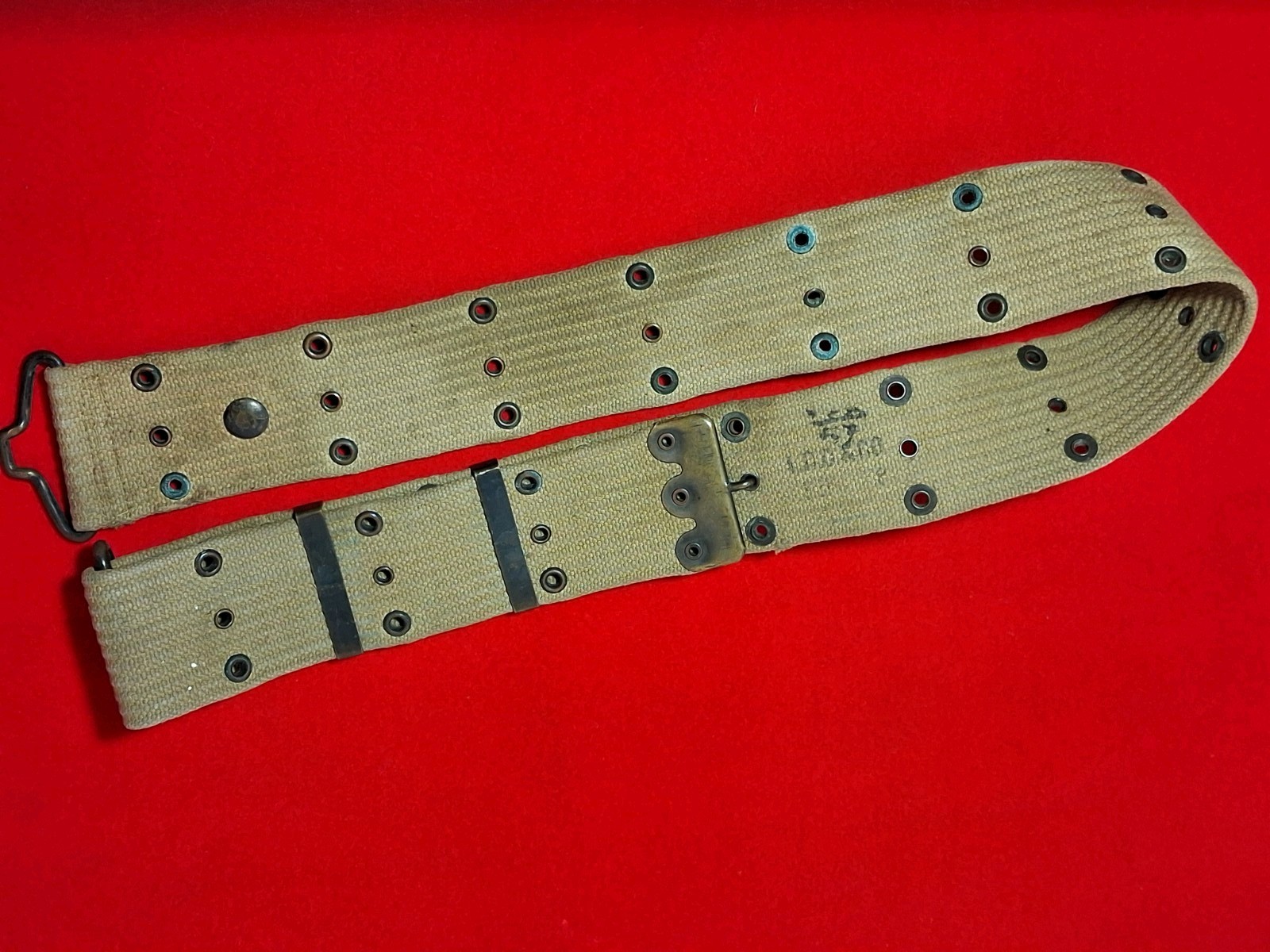 Original WWI US Combat Belt M1912 WW1 L.C.C. & Co 1918 Army AEF VG