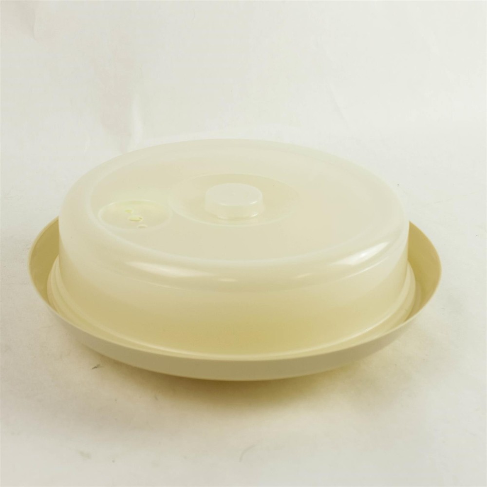 Nesting Microwave Plate Covers Stackable Plastic 10.5in x 4in