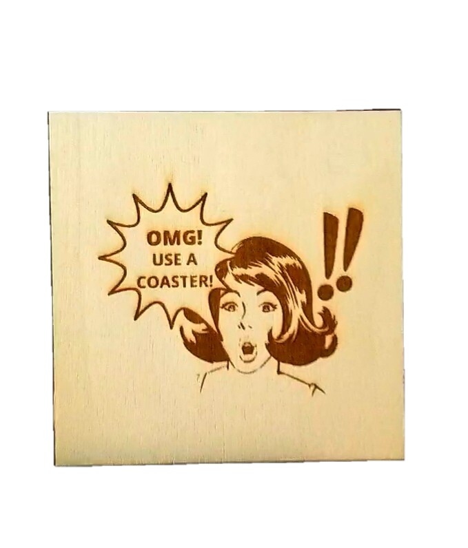 Custom Wood Burned coasters