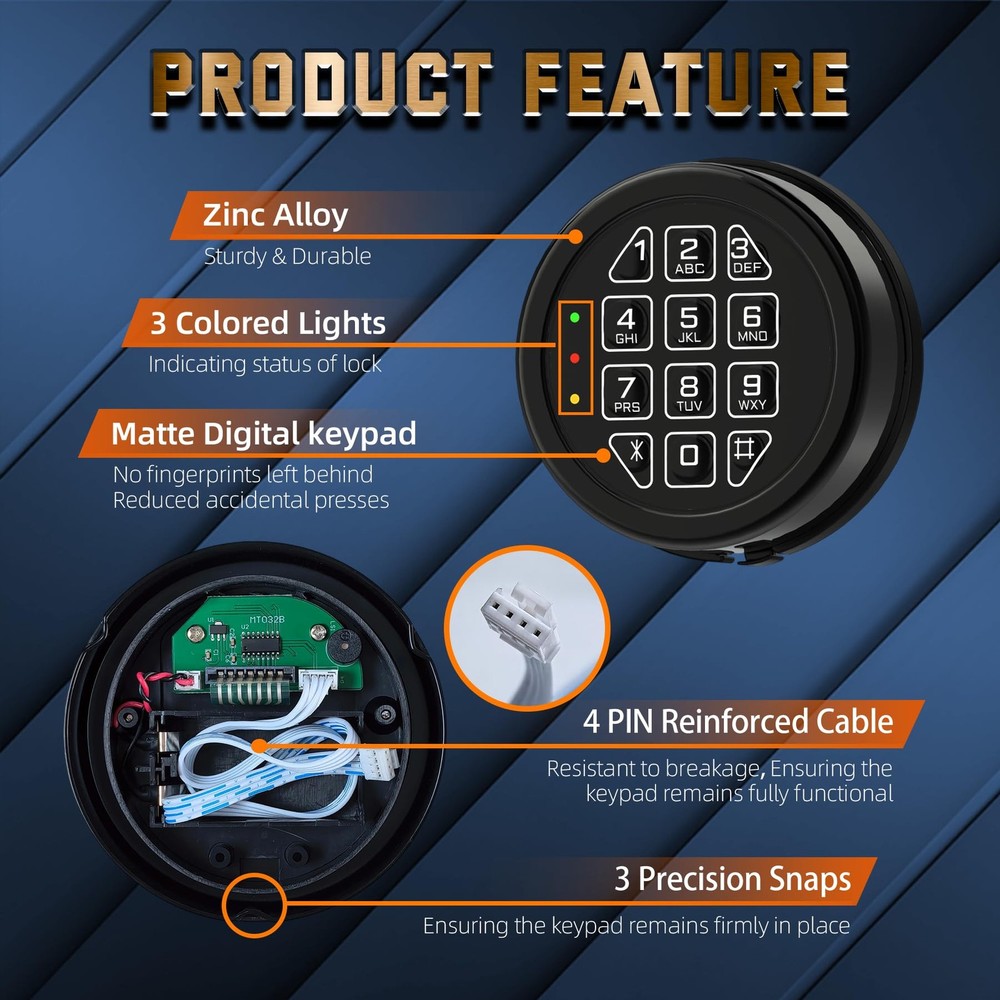 Generic Safe Keypad Lock Replacement Electronic Gun Safe Lock