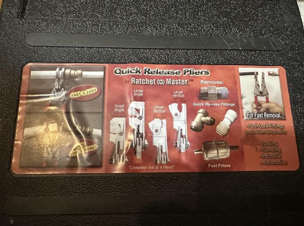 Ratchet Master Quick Release Pliers 4 Pc