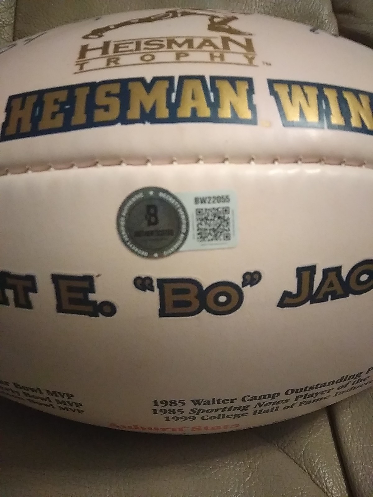 Bo Jackson Auburn Tigers Auto Limited Edition Heisman Trophy Stat Football BAS