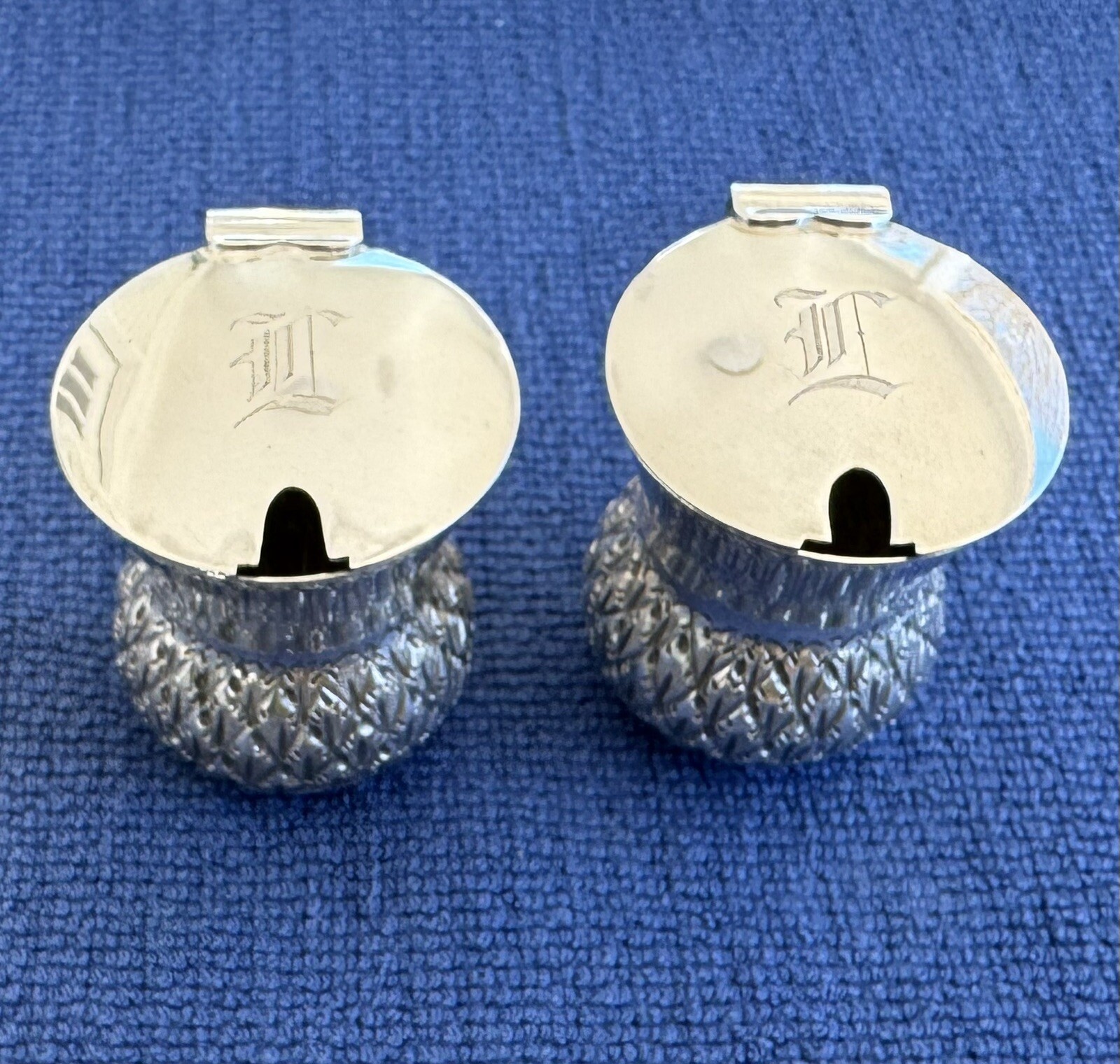 82 Grams Sterling Silver 1912 Scottish Thistle Cruet English Sheffield Fenton