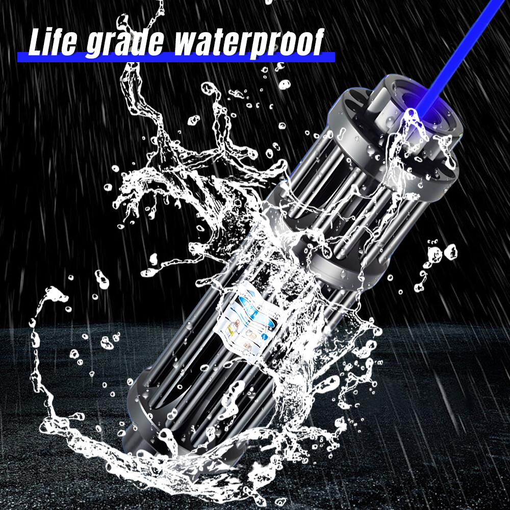 5 Watt Adjustable High Powerful Blue Laser Pointer Visible Dot Torch Light