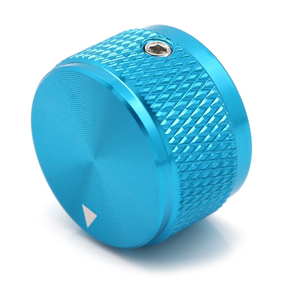 4Pcs Aluminium Alloy Blue Guitar Knobs Volume Audio Pot Control Knurled Knobs