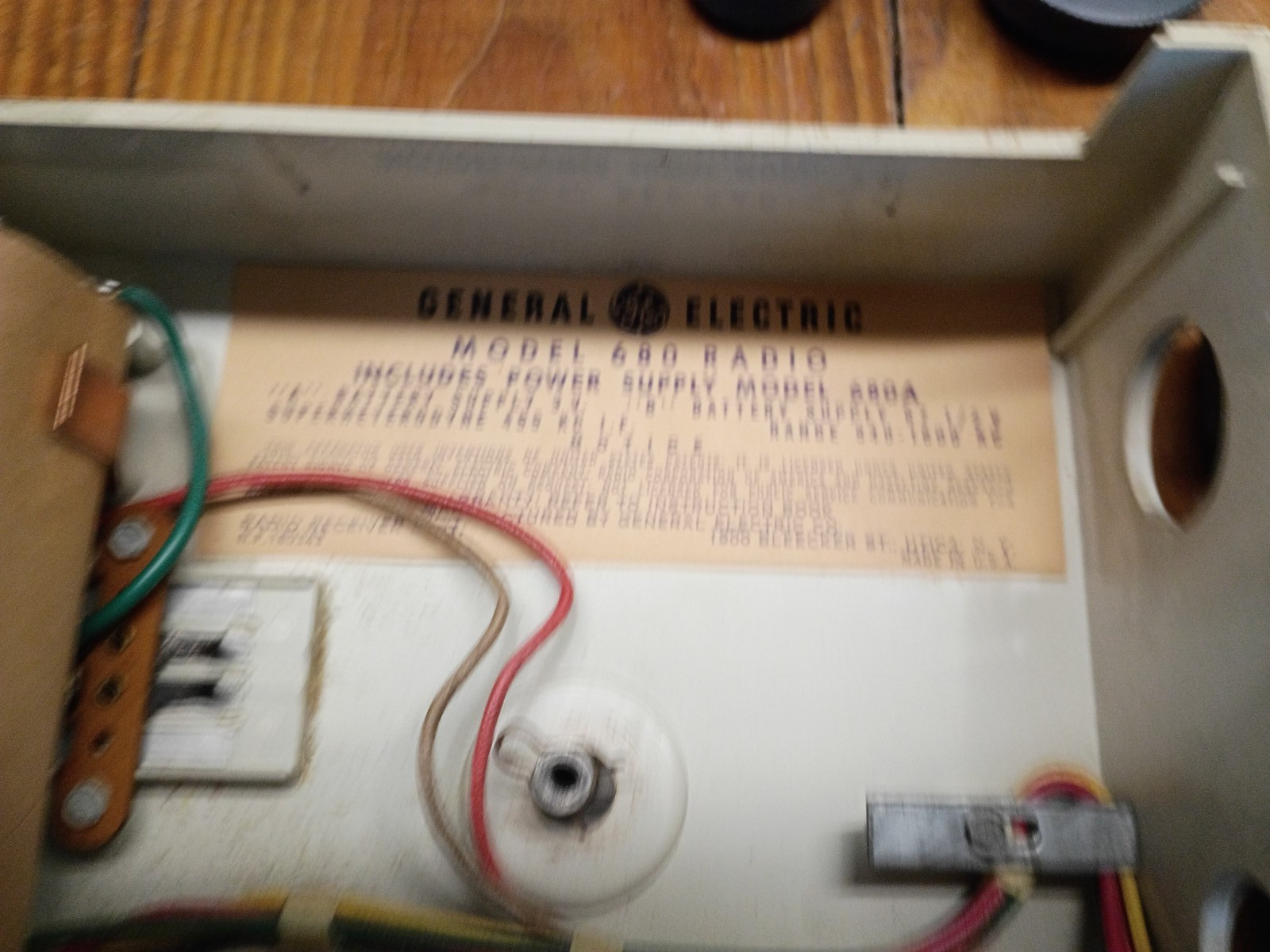 ✨RARE 1955 General Electric Model 680 Convertible Clock Radio - Parts Restore ✨