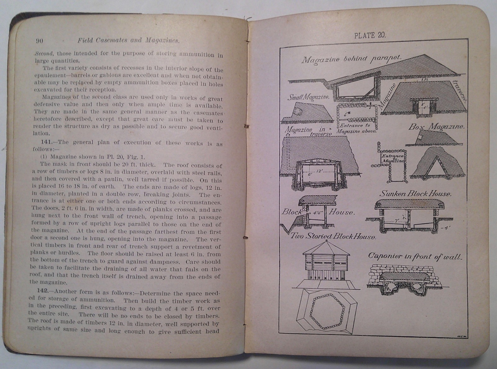 1897 MILITARY FIELD ENGINEERING United States Infantry ANTIQUE Book 3rd Ed.