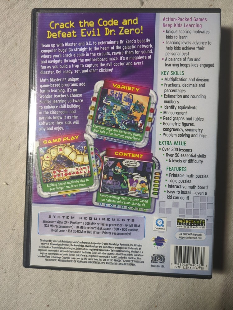 math blaster Ages 7-9. New-sealed