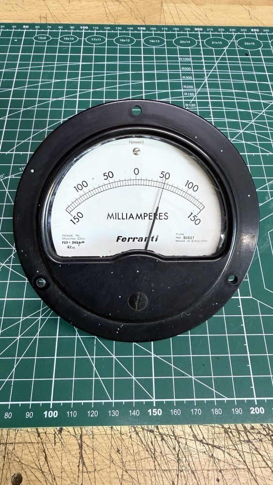VINTAGE FERRANTI MICRO AMMETER - BRITISH