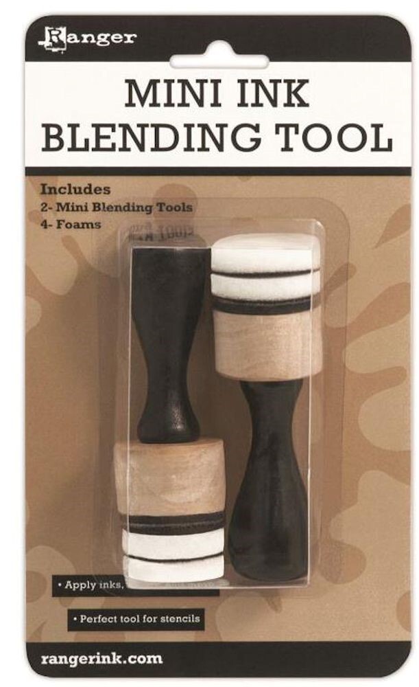 2 Ranger Mini 1" Round Blending Tools For Blending Inks *