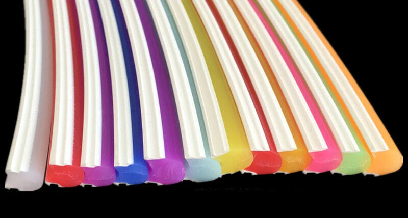 Separated Neon Flexible LED Light Strip Cover 8mm DIY Bendable Silicone Diffuser