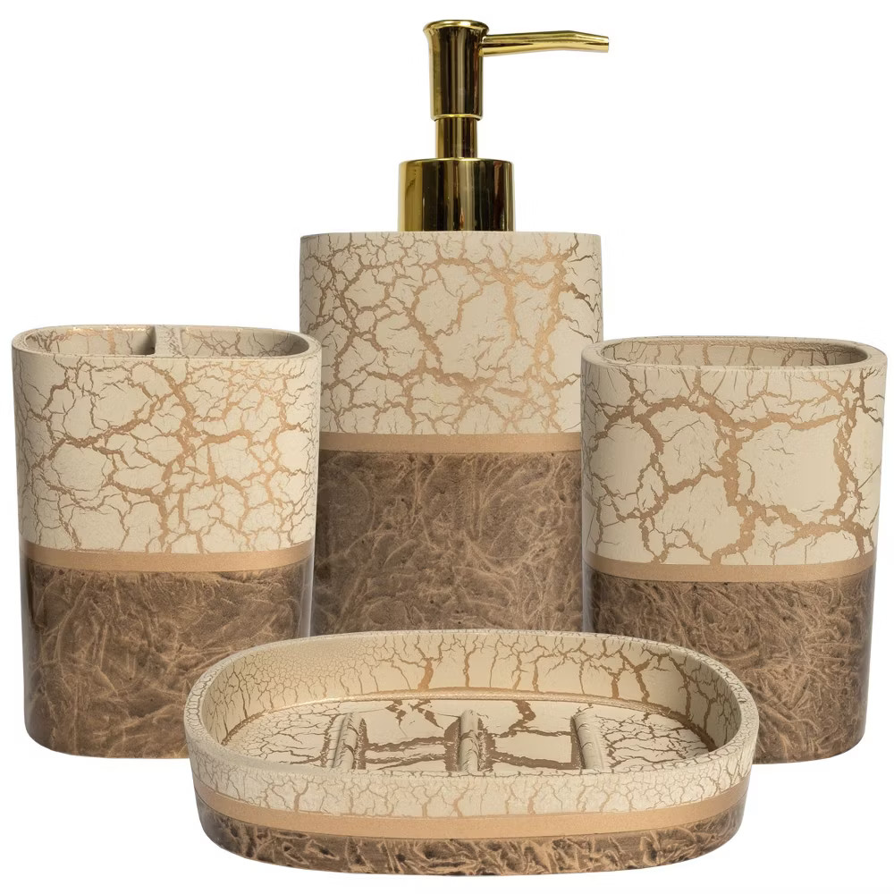 Parker Bath Accessory Collection, 4 Piece Set