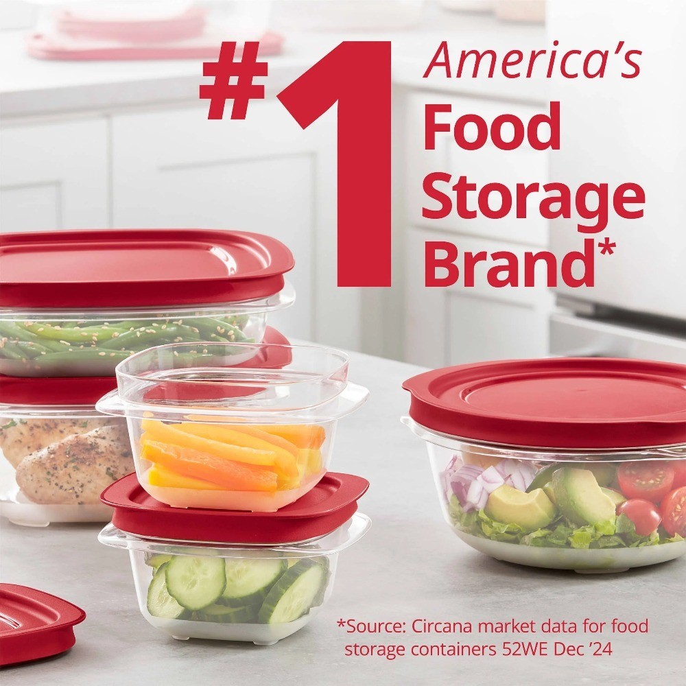 2-Pack 0.77-Cup EasyStore Rectangular Food Storage Containers with Lids for