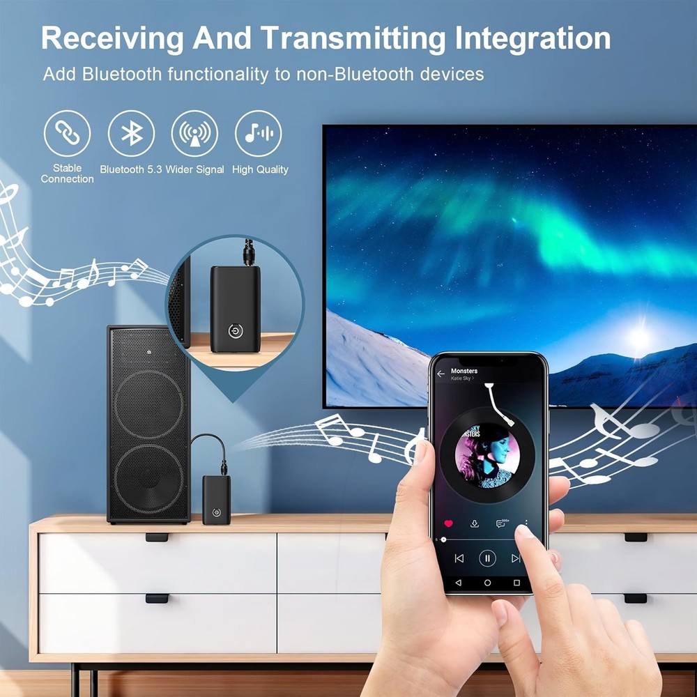 Wireless Bluetooth Adapter – Exceptional Sound Quality for Car and Home Audio
