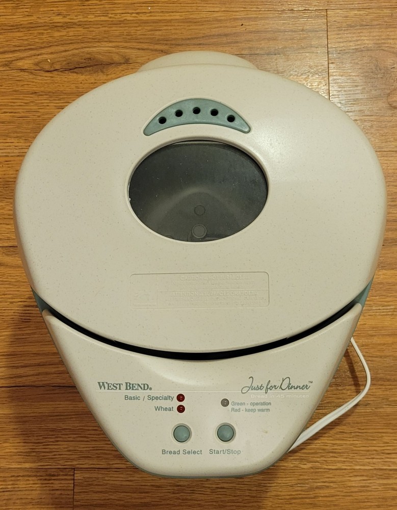 West Bend Bread Machine "Just For Dinner"