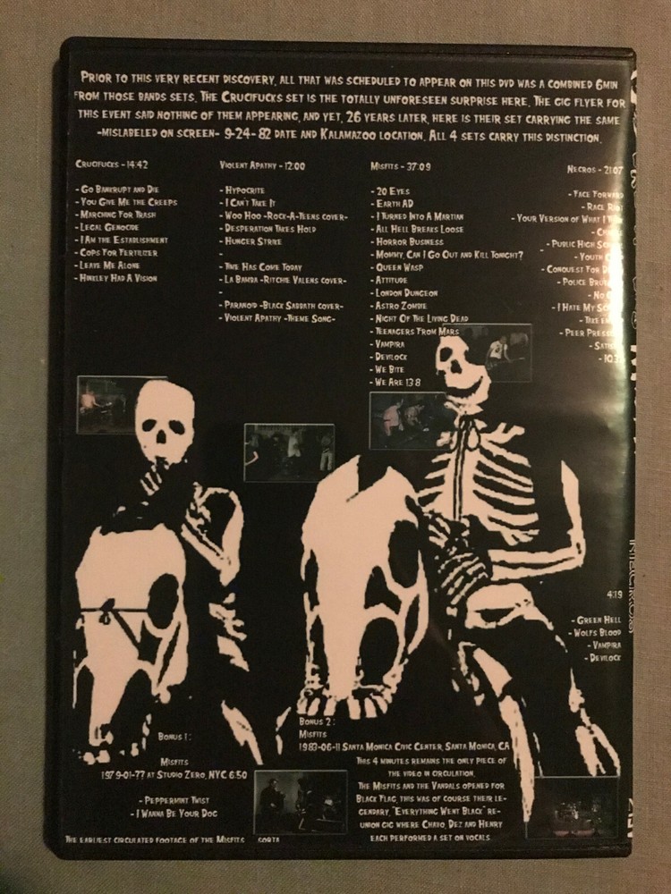 Misfits - Walk Among You - Live DVD Bulk Item LOT of 6 Danzig Samhain