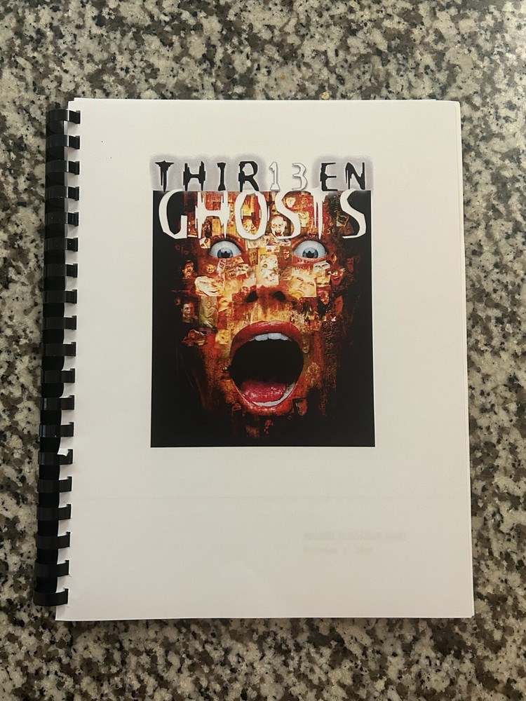 Thirteen Ghosts Horror Movie Script Reprint Full Screenplay Script