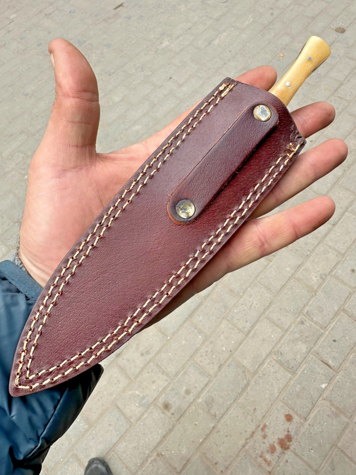 Custom HandMade Hunting Boot Knife Hand Forged Damascus Steel Blade 1320