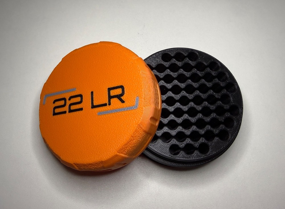 3-D Printed 22 LR Ammo Box Storage Case Container 55 Round