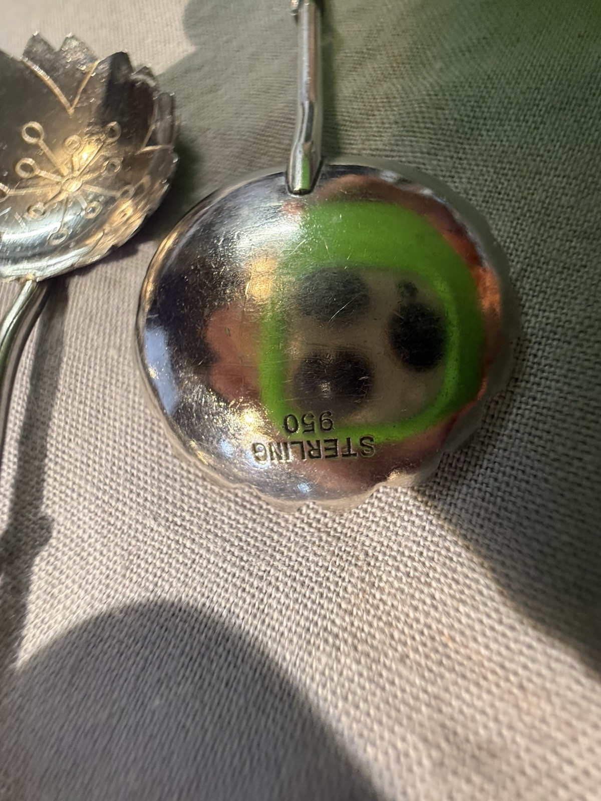 Sterling Silver 950 Demitasse Spoons Figural Motifs Japan Set of 12. Vintage