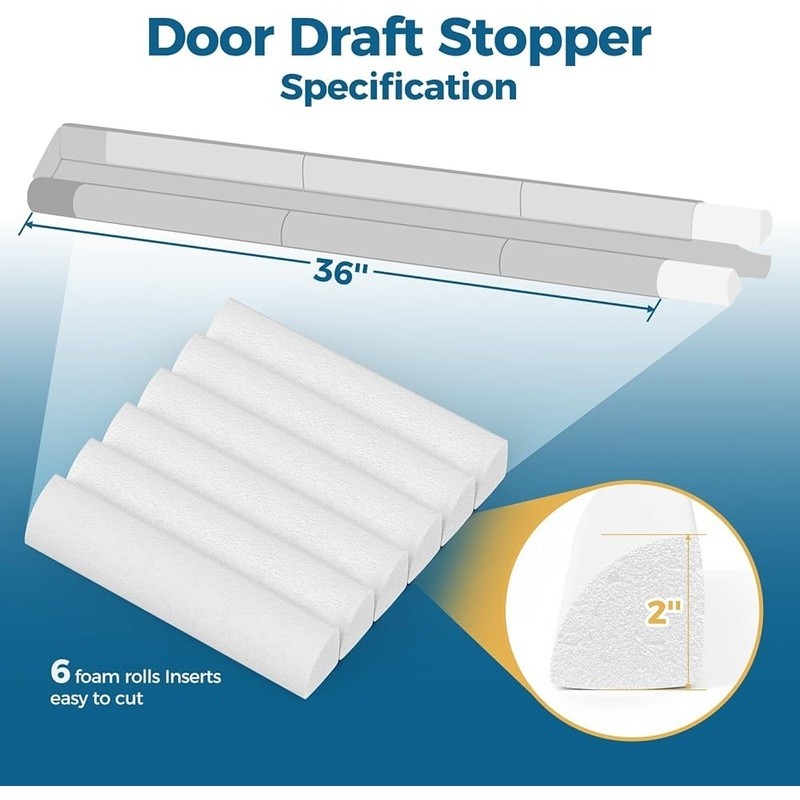 Adjustable Draft Stopper Triangular Door Guard Wind Dust Sound Blocker New