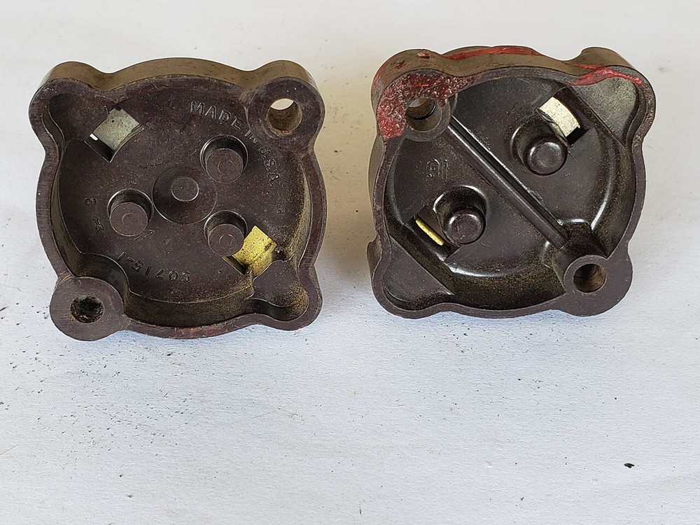 2 Antique Bakelite Flush Mount Light Bulb Sockets