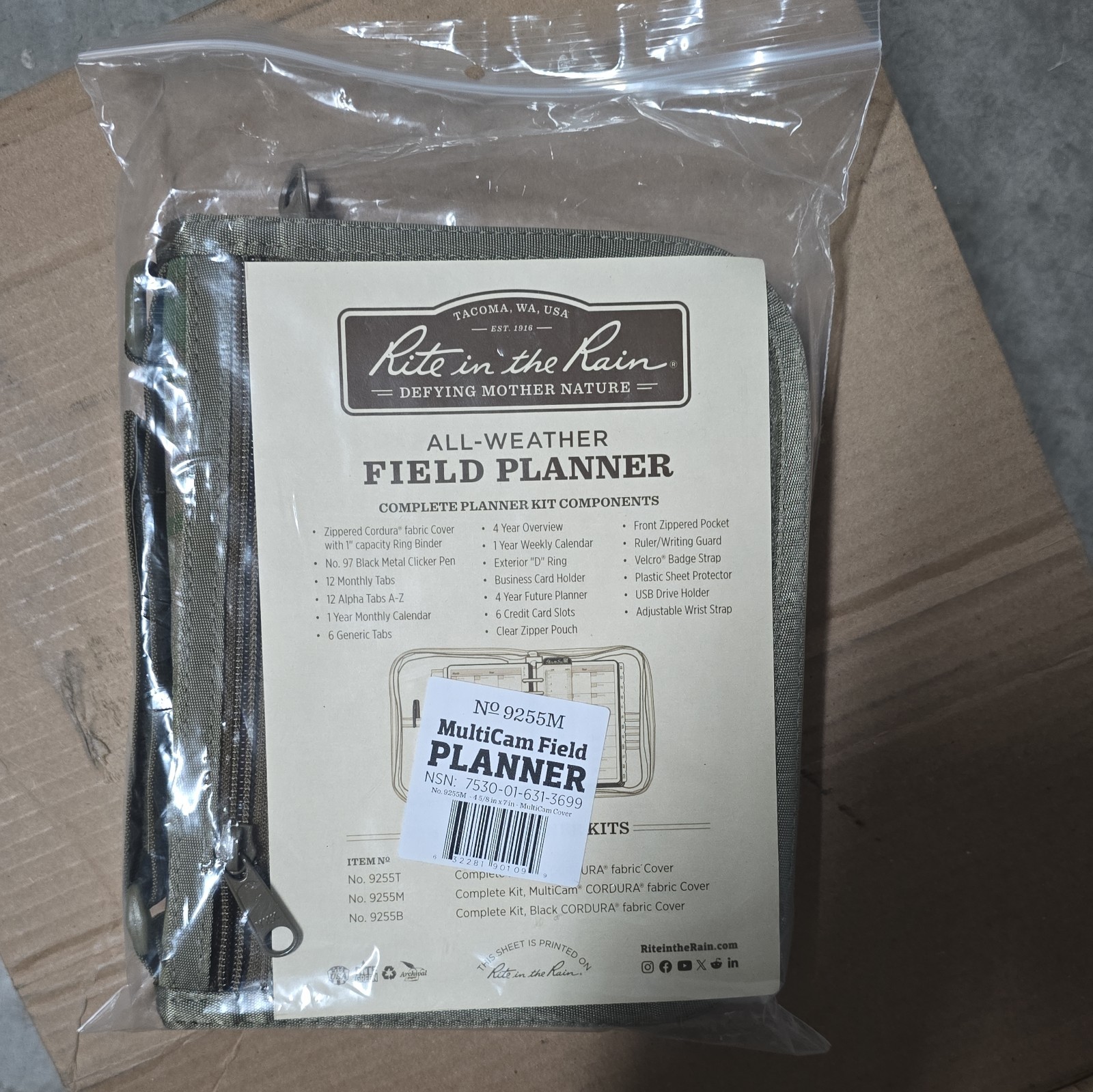 Rite in the Rain All Weather Field Planner Multicam Field Planner  No9255M