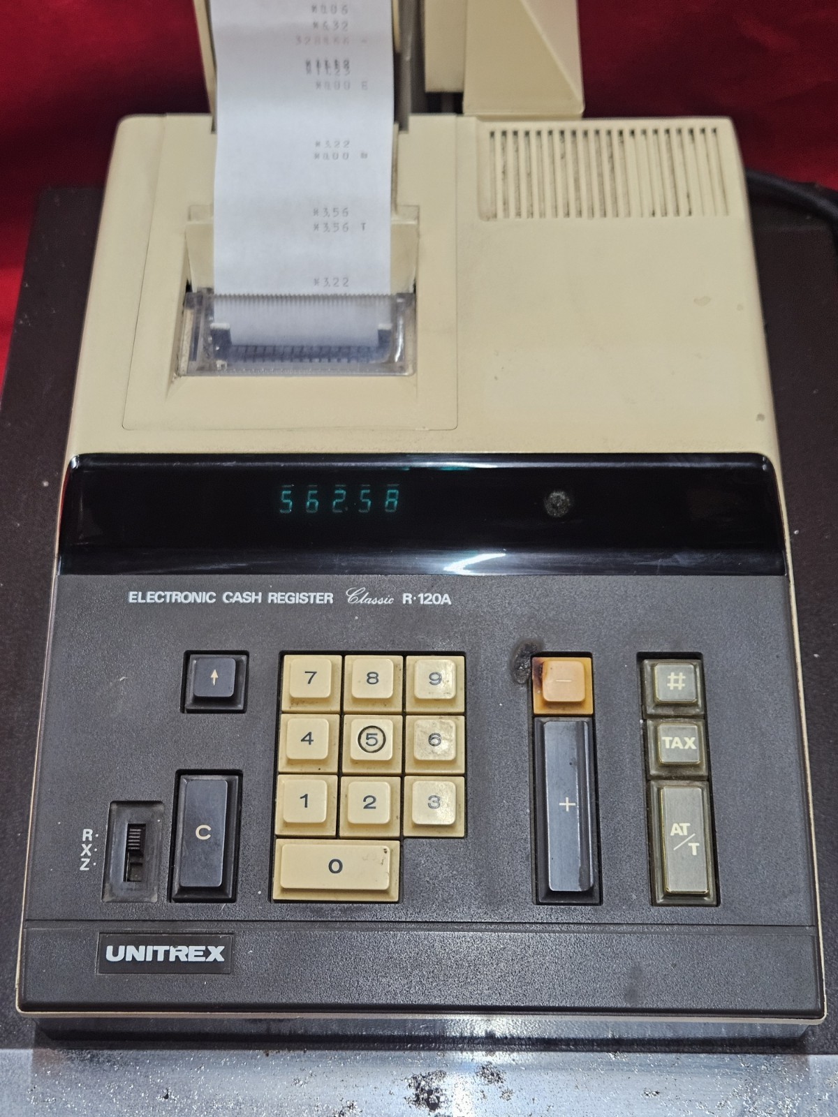 VINTAGE Unitrex R-120A Classic Electronic Cash Register. Tested, No Issues.