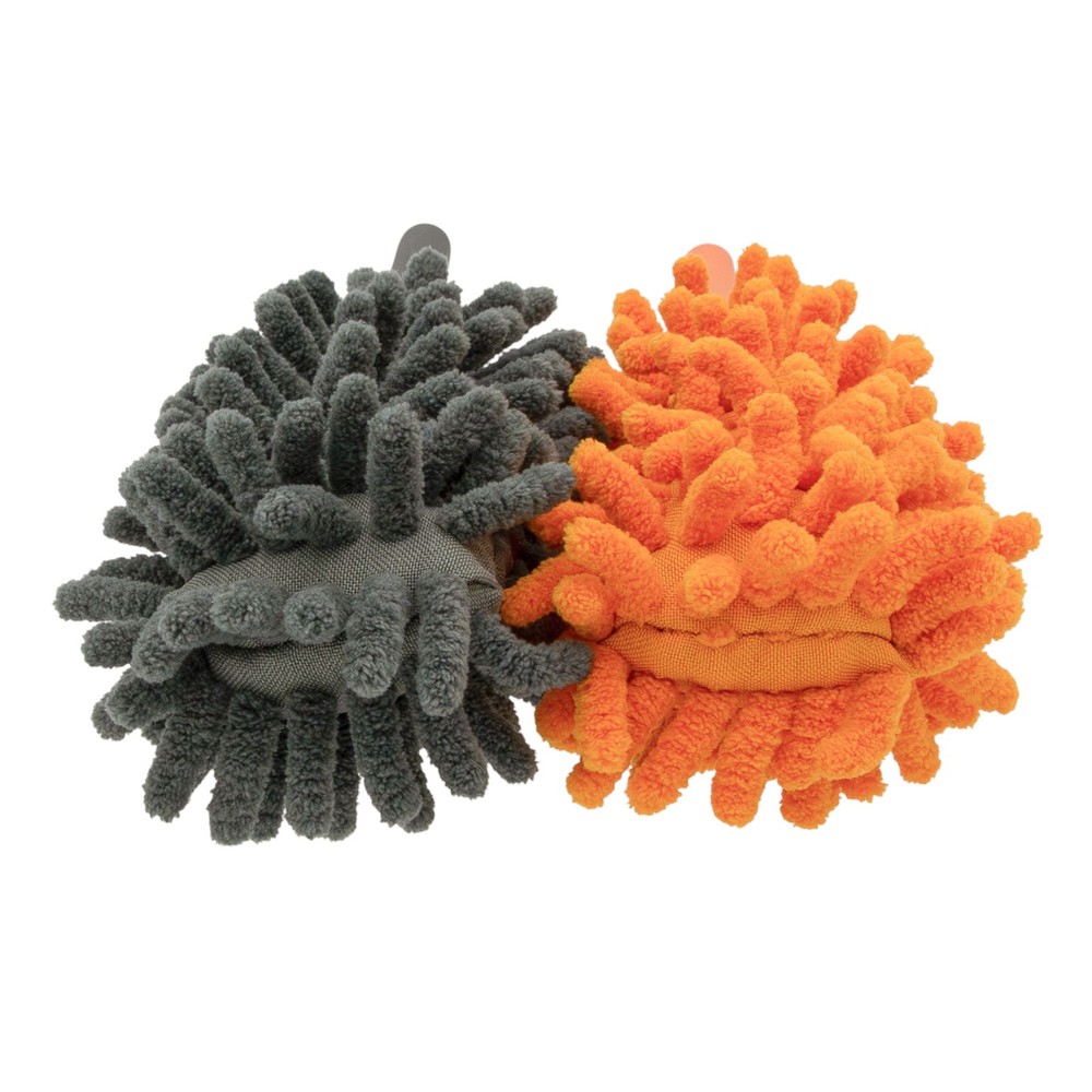 Microfiber Telescopic Duster Adjustable 6"-25" Handle in Grey/Orange, 4 Pack