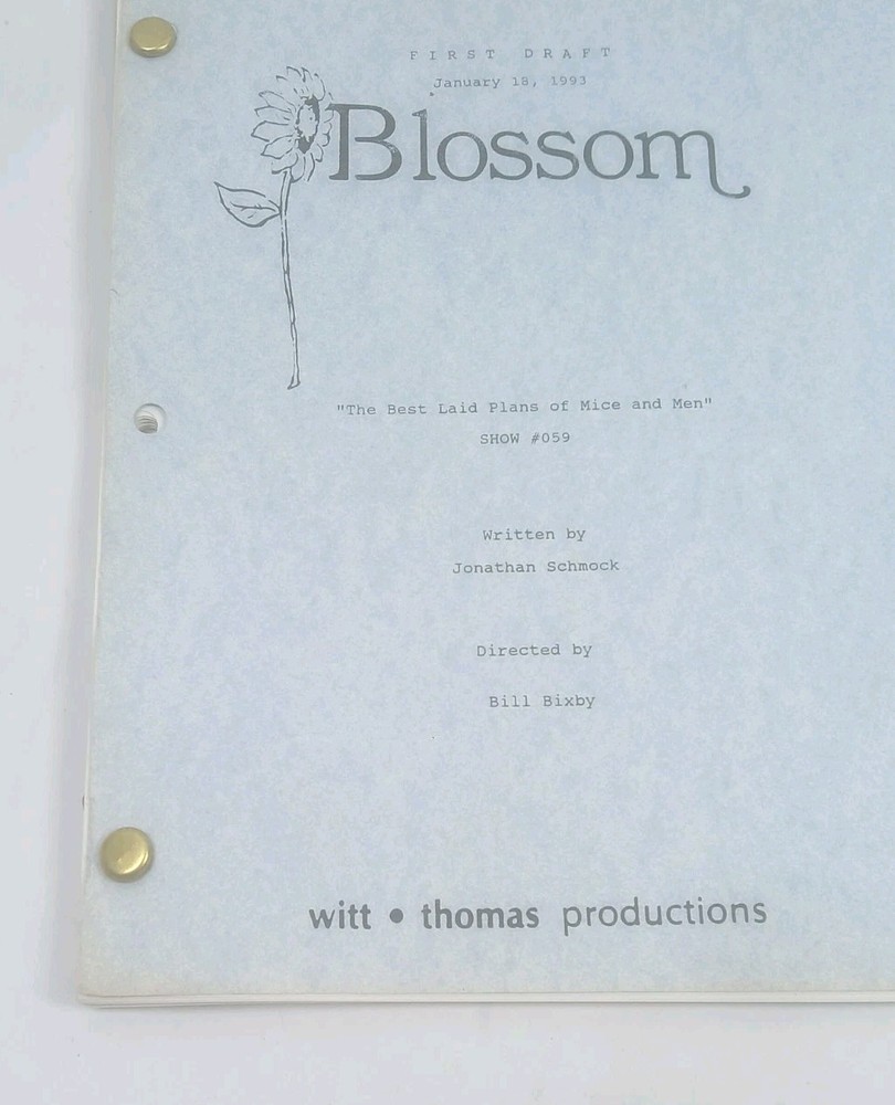 Blossom First Draft Script 1993 Bill Bixby Directed