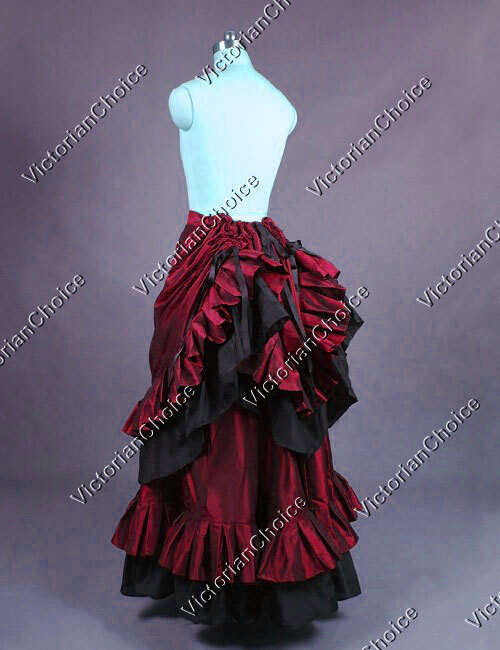 Gothic Victorian Edwardian Bustle Skirt Steampunk Cosplay Vampire Costume K034