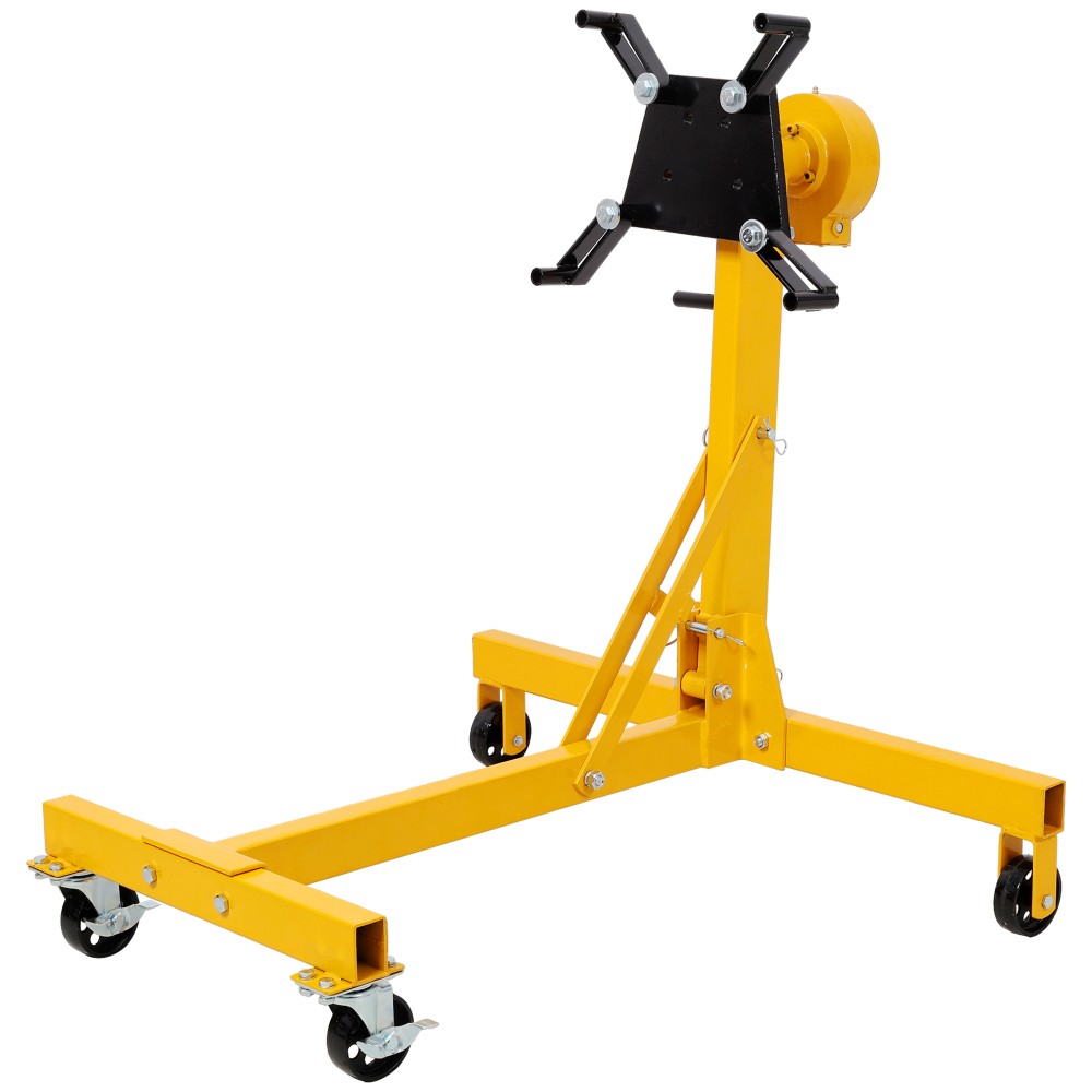 1000lbs Folding Engine Stand, Geared Rotating Head 360° Adjustable Mounting Head