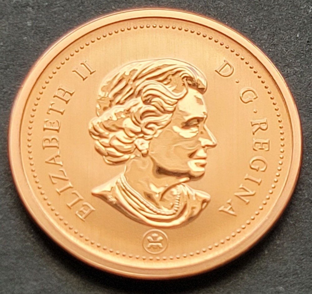 *** CANADA ONE CENT 2009 LOGO *** SPECIMEN *** MAGNETIC ***