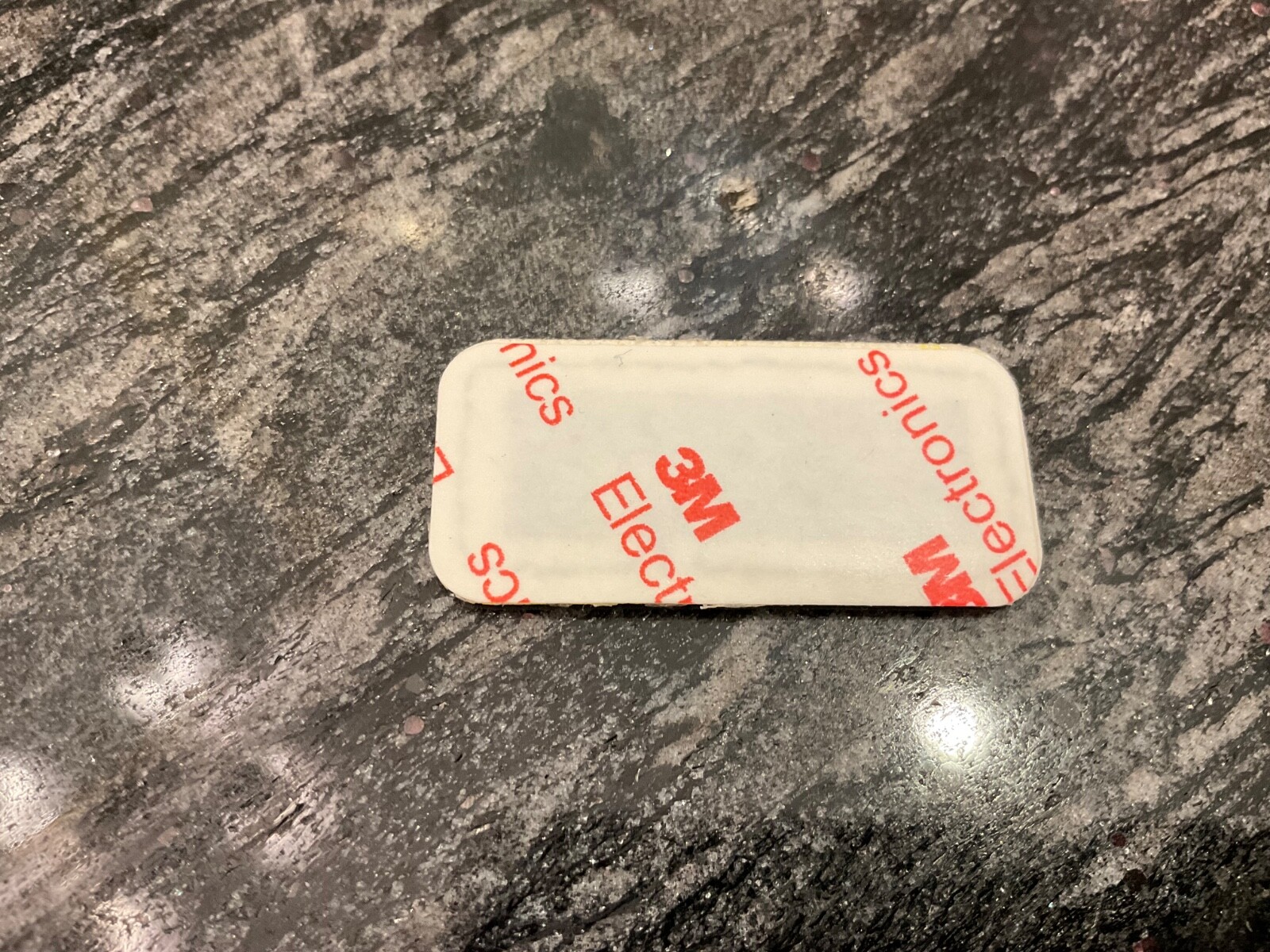 NEW Tumi Extra Small 2.0” x 15/16” Leather Monogram Patch - SOLID BLACK