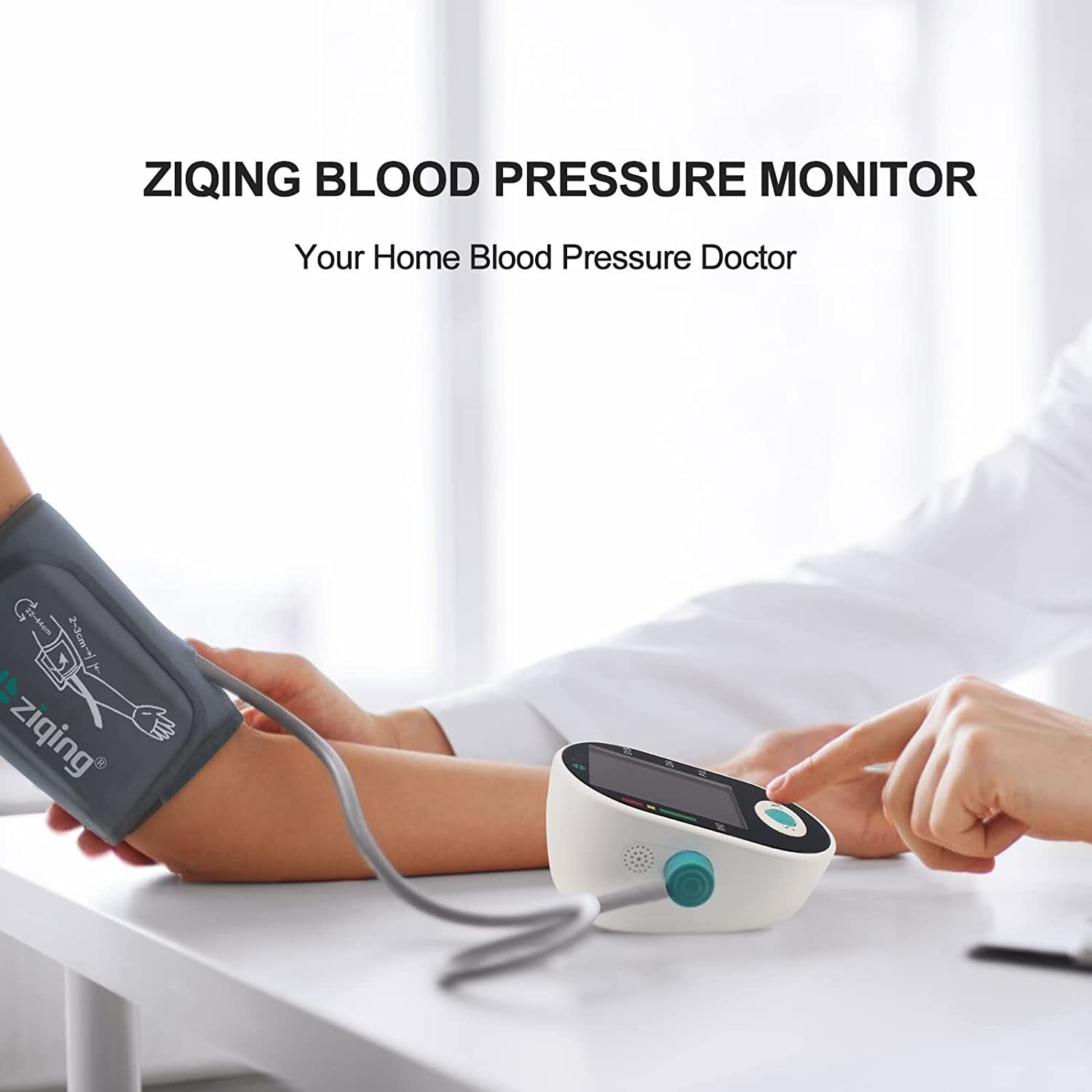 LCD Digital Blood Pressure Monitor Arm BP Large Cuff Pulse Meter Machine&Voice