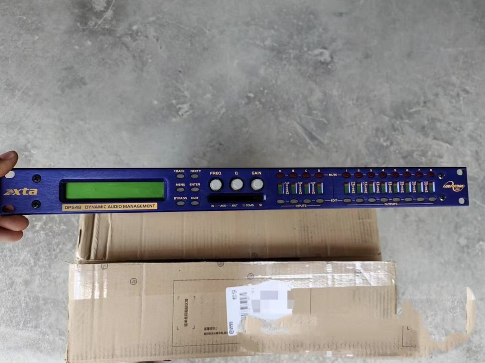 Used XTA DP548 4-way 8-output audio processor in good condition for quick delive