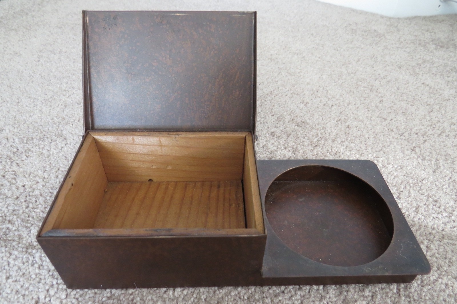 UNUSUAL HEINTZ ART STERLING ON BRONZE SMOKING SET