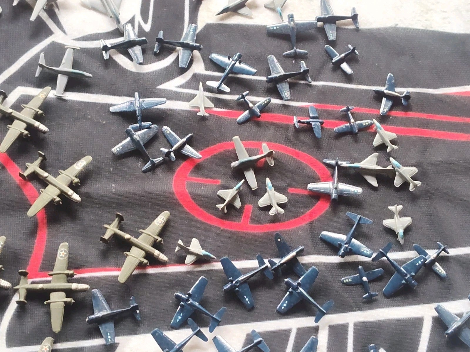 Lot Of 125+ Mini Built Model Airplanes For Aircraft Carriers Plastic 1/2"-2"Long