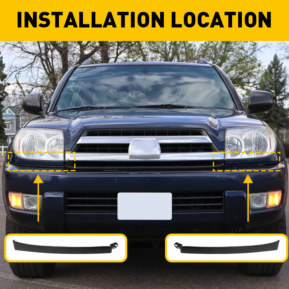 FOR 2003-2005 TOYOTA 4RUNNER FRONT GRILLE HEADLIGHT FILLER MOLDING TRIM PANEL ED