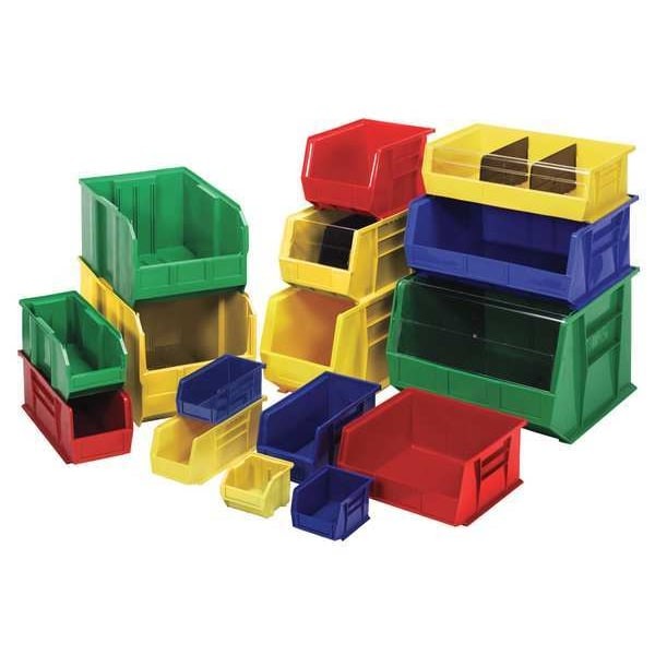 Quantum Storage Systems Qus224bl Hang & Stack Storage Bin, Polypropylene, Blue,