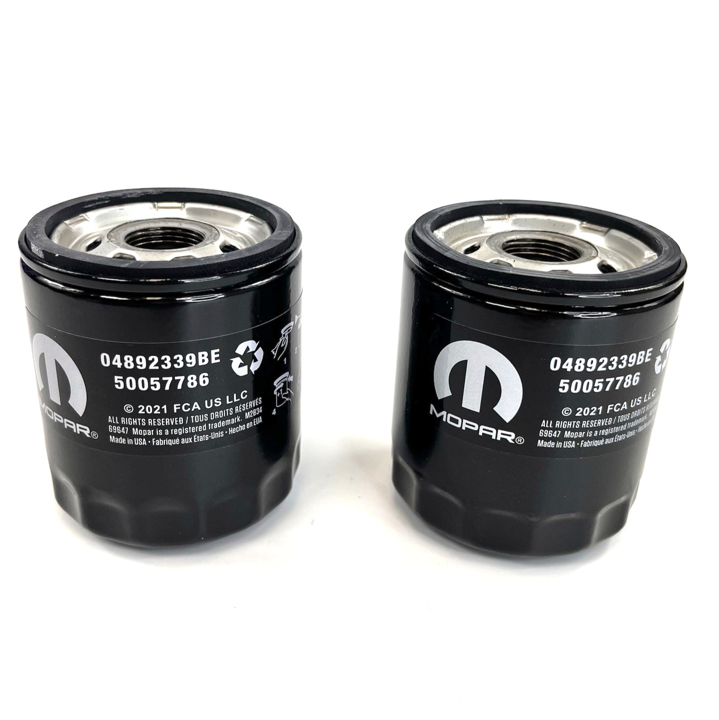2 Pack Mopar 4892339BE Oil Filter MO-339 OEM 5005778 Chrysler Dodge Jeep Ram