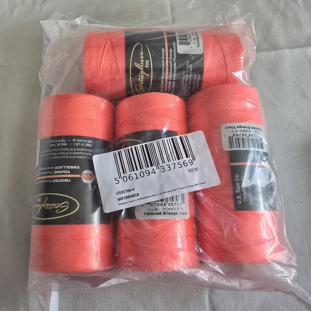 Stringliner 35706 Mason’s Line Replacement Rolls – 1 Lb. #18 Construction...