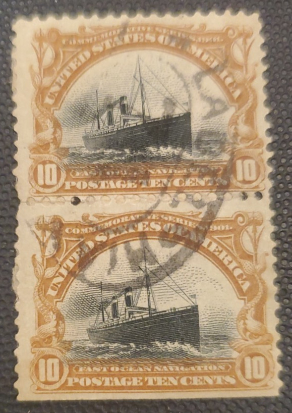 US Stamps Scott #299 Used pair - FREE SHIPPING