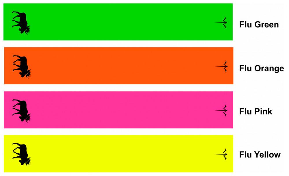 White Water Archery Solid Fluorescent Neon Moose Silhouette Arrow Wraps 15pc