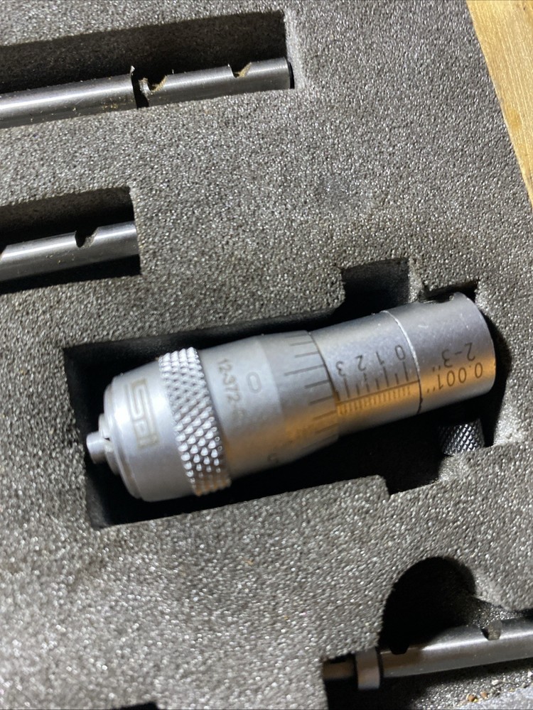 SPI Interchangeable Rod Inside Micrometer 2-12” 12-372-9 Complete